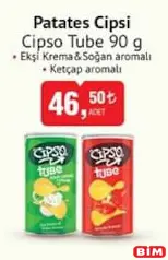 CİPSO TUBE PATATES CİPSİ 90 G fiyat ve kampanya bilgisi
